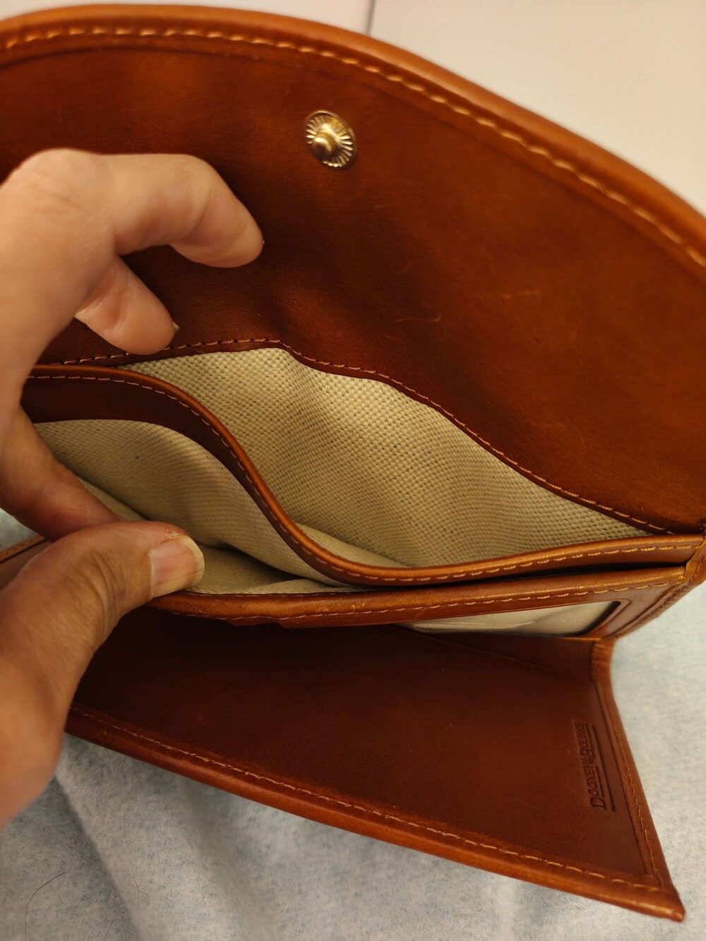 Dooney & Bourke Brown Wallet with DB Logo Pattern - Picture 5 of 5
